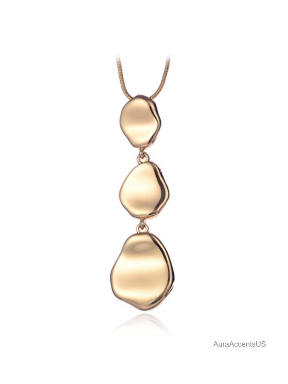 Long Pendant Necklace Gold Plated Multi Layer Y Necklace Set Statement